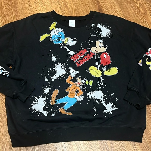 Disney Other - DISNEY men’s unisex graphic sweatshirt Mickey Mouse Donald Duck Size L